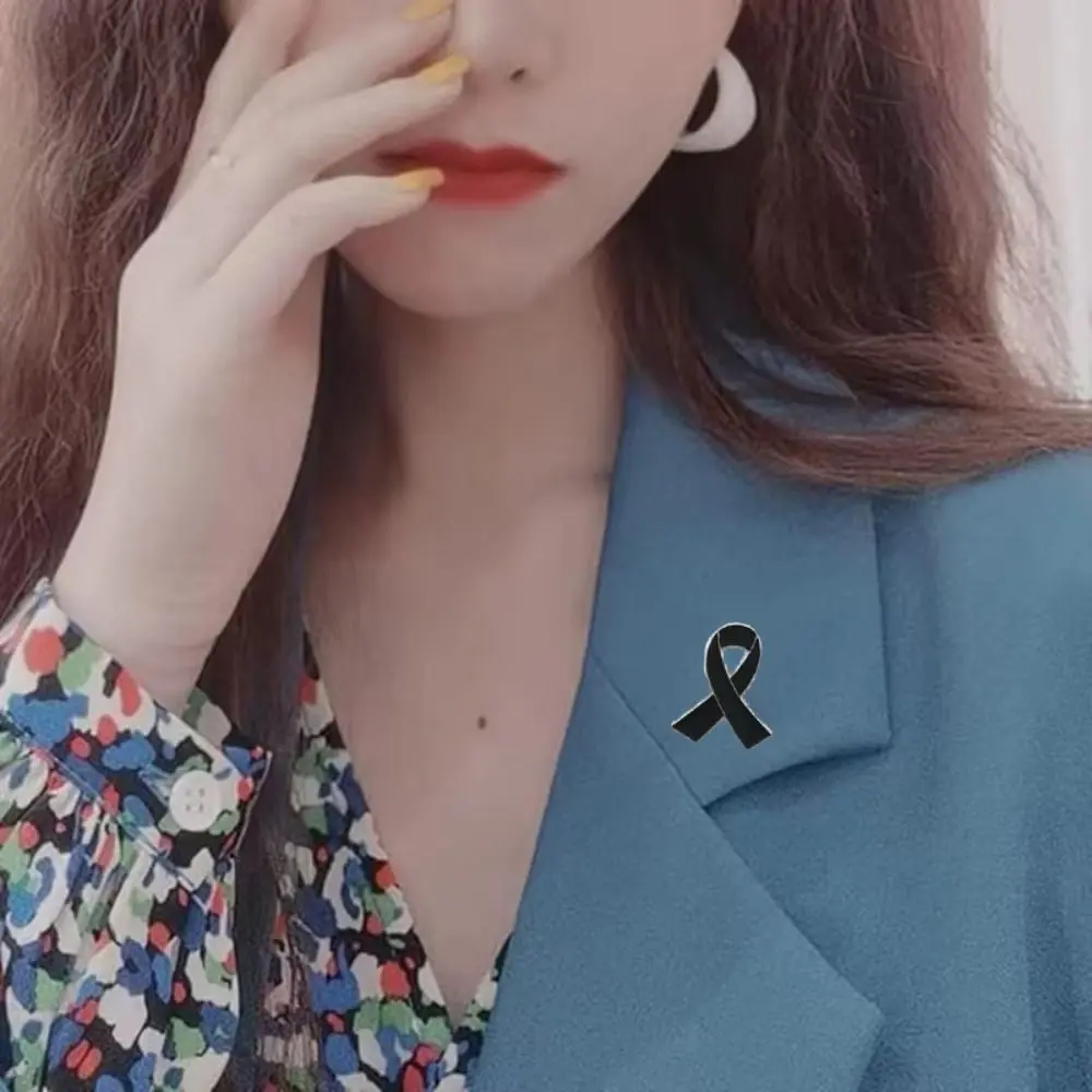 Знаменимость-черная-лента-булавка-с-раком-меланомы-рак-молочной-железы-похоронная-лента-значок-брошь-брошь-с-раком-кожи-брошь-с-черным-бантом-булавка
