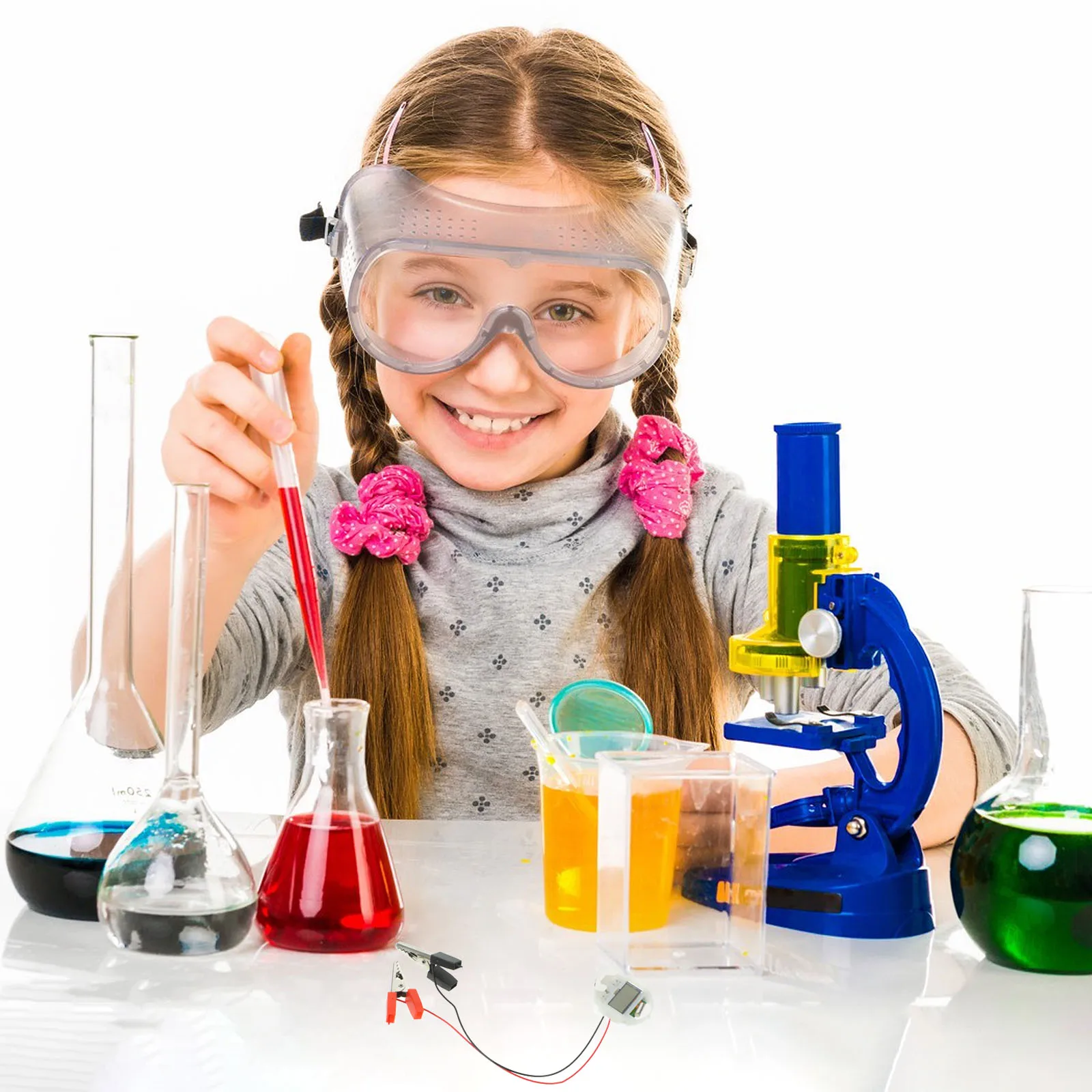 

Fruit Science Kit Power Generation Experiment Set Kids Classroom Educational Toy DIY Project Potato Clock Student