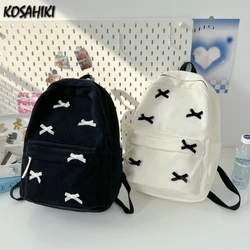 Korean Ins High-capacity Students Backpacks Kawaii Fashion Chic Bow Kawaii Sweet Y2k Aesthetic Women Bags 2024 All Match Trendy