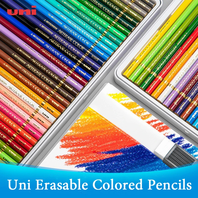 Mitsubishi Erasable Colored Pencil Kit Uni UAC Series Cedar Wood Shaft Drawing Illustration Art Pen Original Japanese Stationery