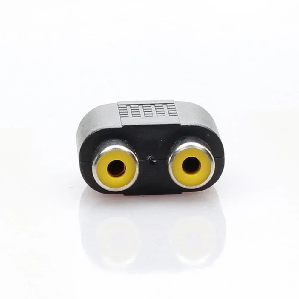 1pc 3.5mm To 2 For RCA Female Audio Cable Adapter Connector For Speaker Amplifiers Mic Audio Adapter