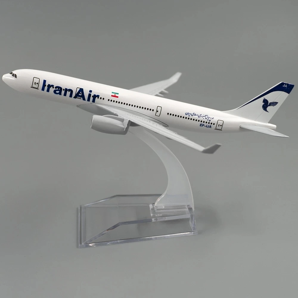 1/400 Scale Alloy Aircraft Airbus A330 Iran Air 16cm Plane Model Toys Decoration Children Gift Collection