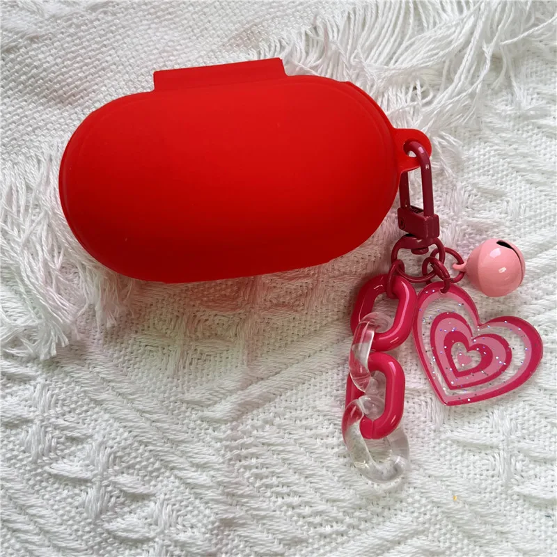 Soft Silicone Protective Case With Keyring For Samsung Galaxy Buds Cute Durable Earphone Cases For Samsung Galaxy Buds Plus