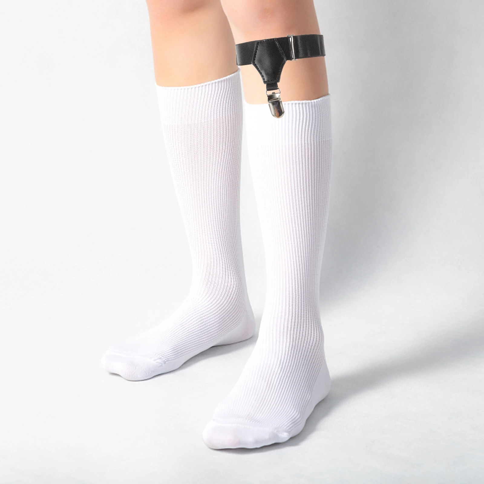 

2pcs Non Garter Strap Garters Buckle Adjustable Stay Fixed Buckle Non-Slip Sock Clamp Unisex Thigh Ring Sock Clip