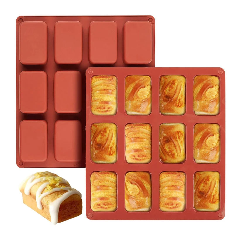 Silicone Mini Loaf Pan Bread Baking Silicone Mold For Brownie Cheesecake Chocolate Bar Kitchen Bakeware Meatloaf Ice Cube Tray