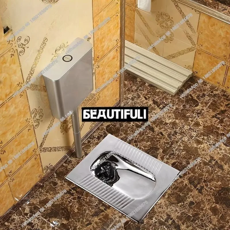 

R Серебряный унитаз на корточках, полный набор, антиблокировочный унитаз, бесшумный цвет, водосберегающий бак, полный набор