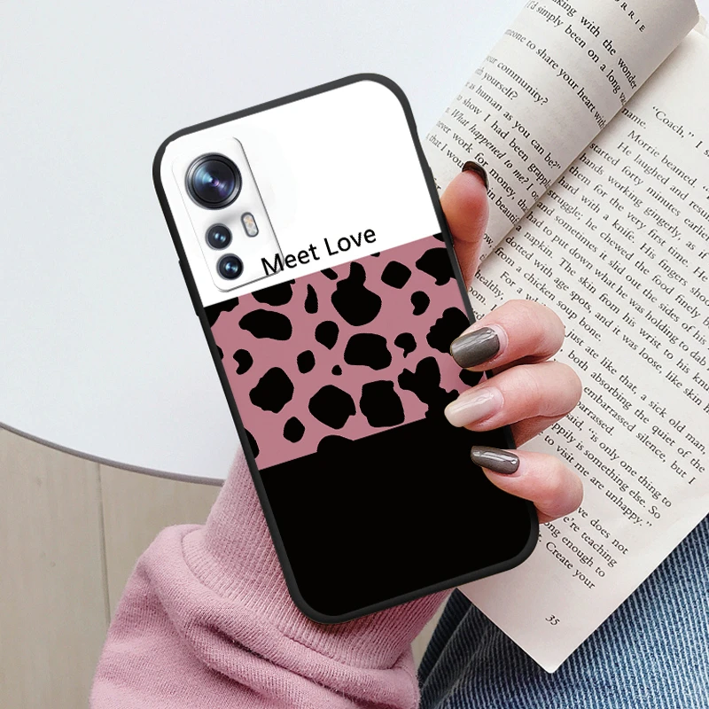 Flower Phone Case For Xiaom 12 5G 12X 12S 12 Lite Funda Cute Heart Cartoon Owl Xiaomi 12 X Mi12 Lite Matte Soft TPU Back Cover