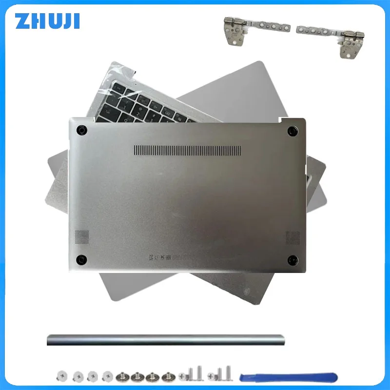 

NEW Laptop LCD Back Cover/Palmrest/Bottom Case/Hinges Laptop Top Screen Back Cover Shell Silver For NT730XBE NP730XBE