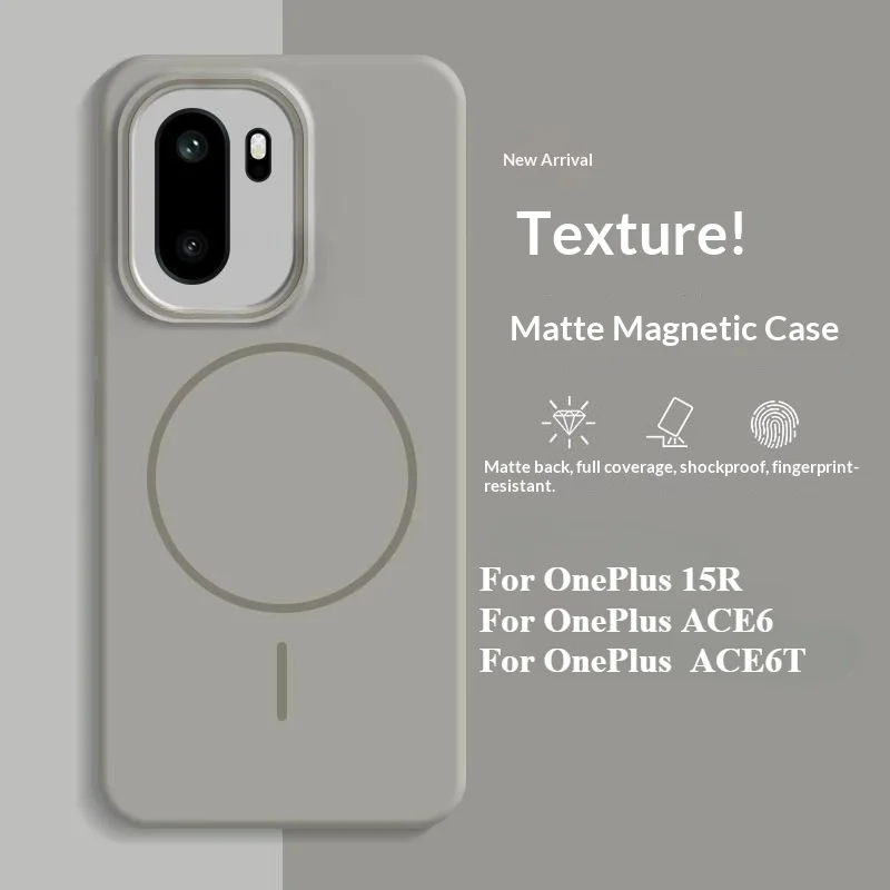 Für OnePlus 15R Fall Neue soft-touch integrierte feine-ring magnetische PC Abdeckung Für OnePlus ACE6 ACE6T stoßfest Stoßstange Funda