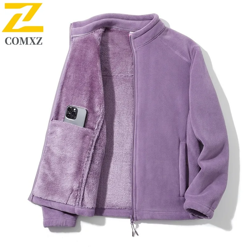 

COMXZ мужские зимние куртки, утолщенная теплая парка для работы на открытом воздухе, высококачественная легкая ветровка с воротником-стойкой, однотонная дорожная легкая ветровка