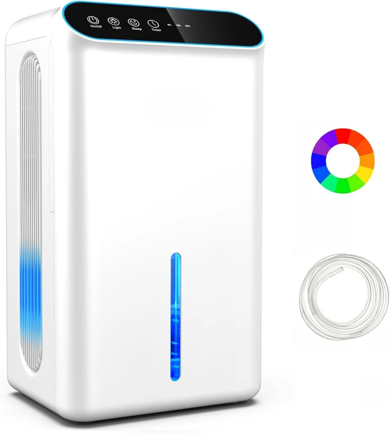 2026 New Upgrade Dehumidifier For Home Up To 1000 Sq.ft, 98oz Small Quiet Dehumidifier With Drain Hose, 3 Timer Modes, Auto Shut