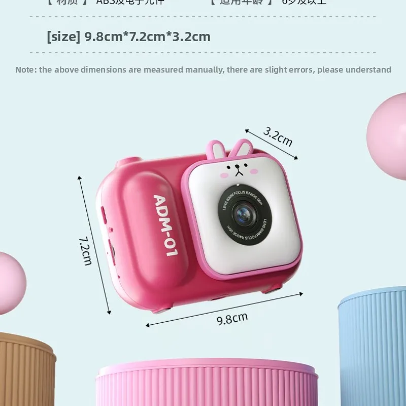 Mini Cartoon Leuke Digitale Kindercamera Kindercamera 2,4-inch display 4800W High Definition Dubbele camera