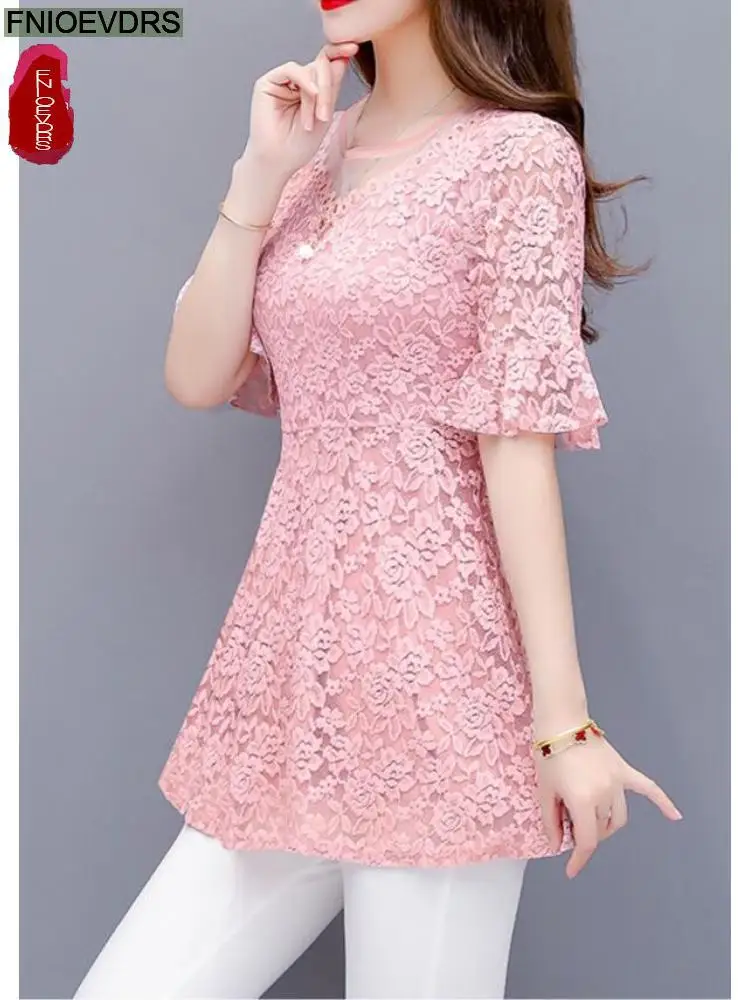 2022 Spring Autumn Basic Shirts Hollow Out Lace Ribbon Peplum Tops Hot Sales New Fashion Women Long Sleeve Ruffles Tunic Blouses