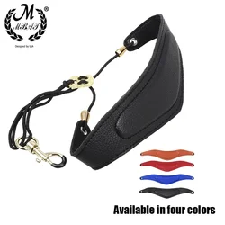 M MBAT Adjustable Saxophone  Leather Harness Shoulder Strap Belt High Quality Sax Neck Straps with Hook Clasp Saxophone Parts