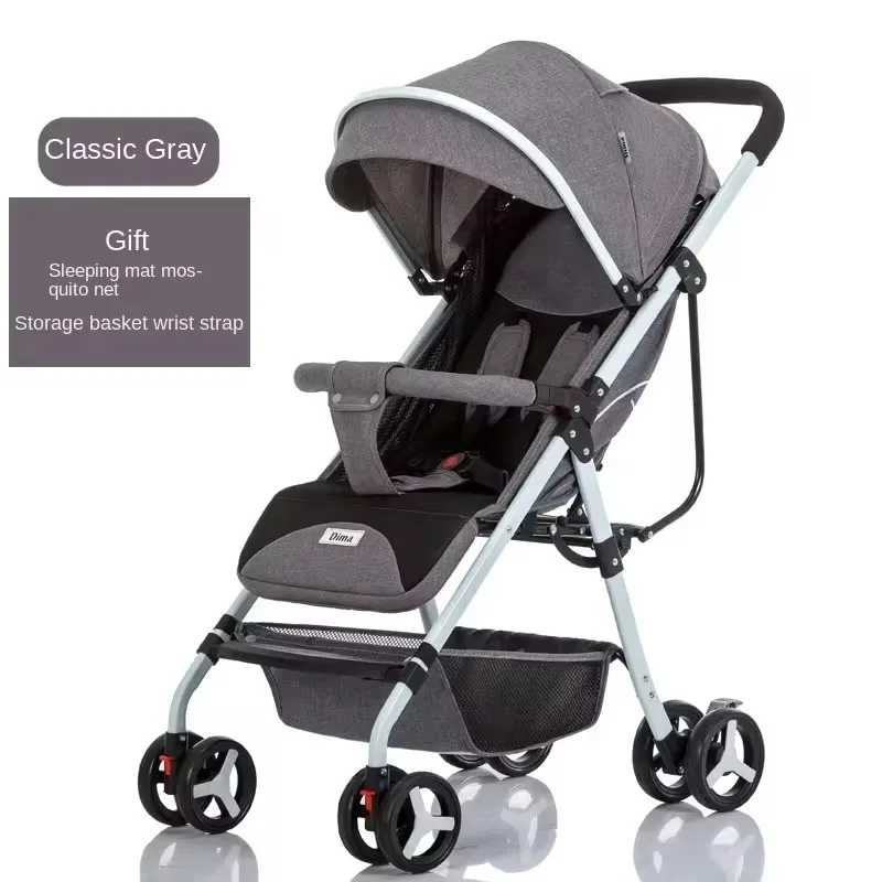 Baby Stroller Lightweight Newborn Baby Two-way Swivel Seat High Landscape Folding Four Seasons Universal Travel Stroller