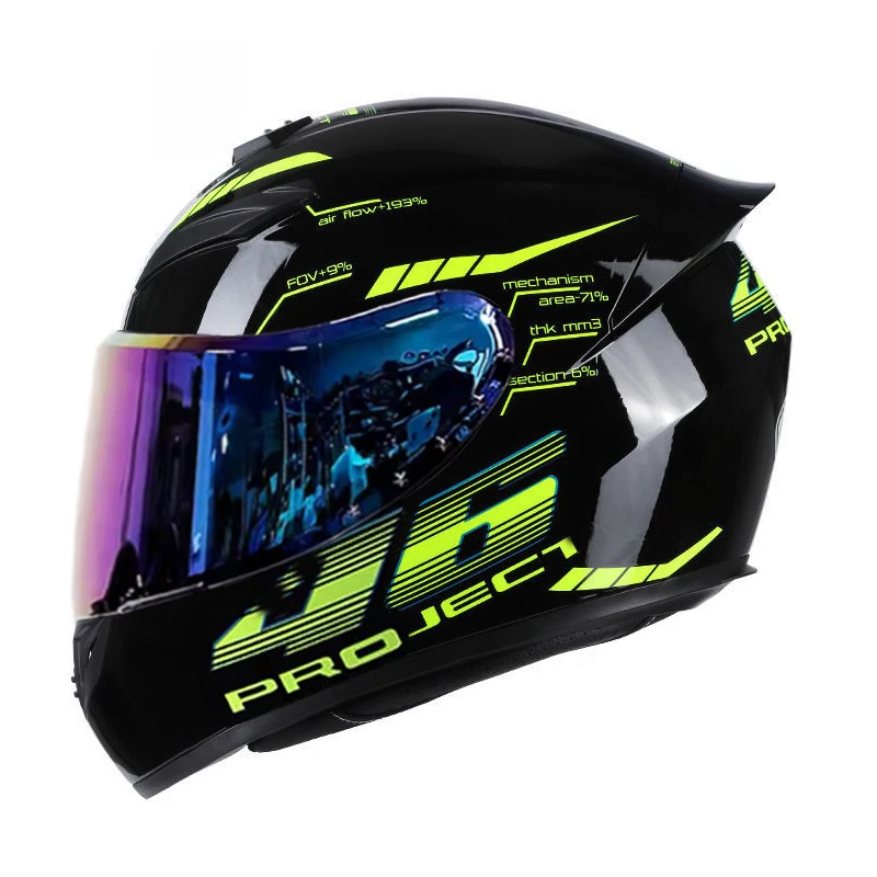 DOT Unisex Motorcycle Helmet Summer and Winter Mecha Wind Riding Helmet Motorcycle Personality Motobike Helmet Full Face Casco