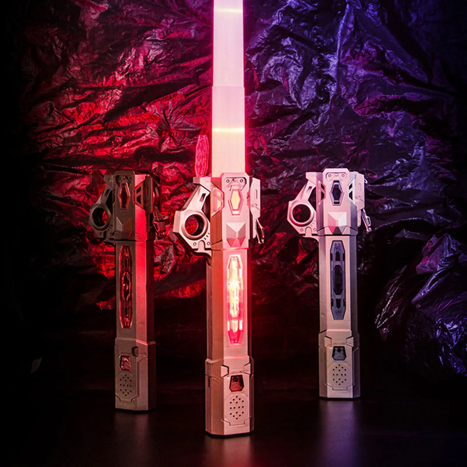 7 renkler RGB lazer kılıç geri çekilebilir flaş Lightsaber oyuncaklar el Spinner tip-c şarj edilebilir Cosplay Prop aydınlık oyuncak çocuklar için