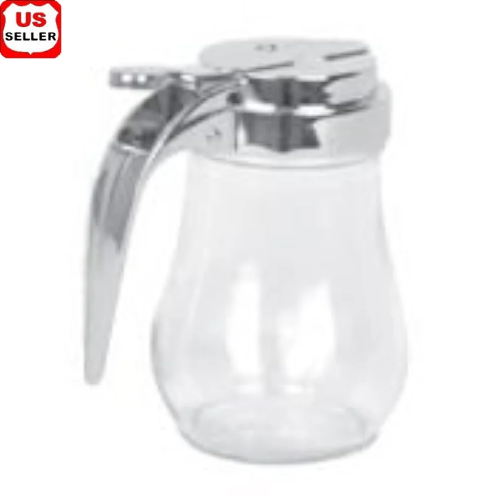 

Syrup Dispenser Cast Zinc Top 14oz Set of 2 Ideal Restaurants Cafes Home Use Vegetarian Friendly Jug