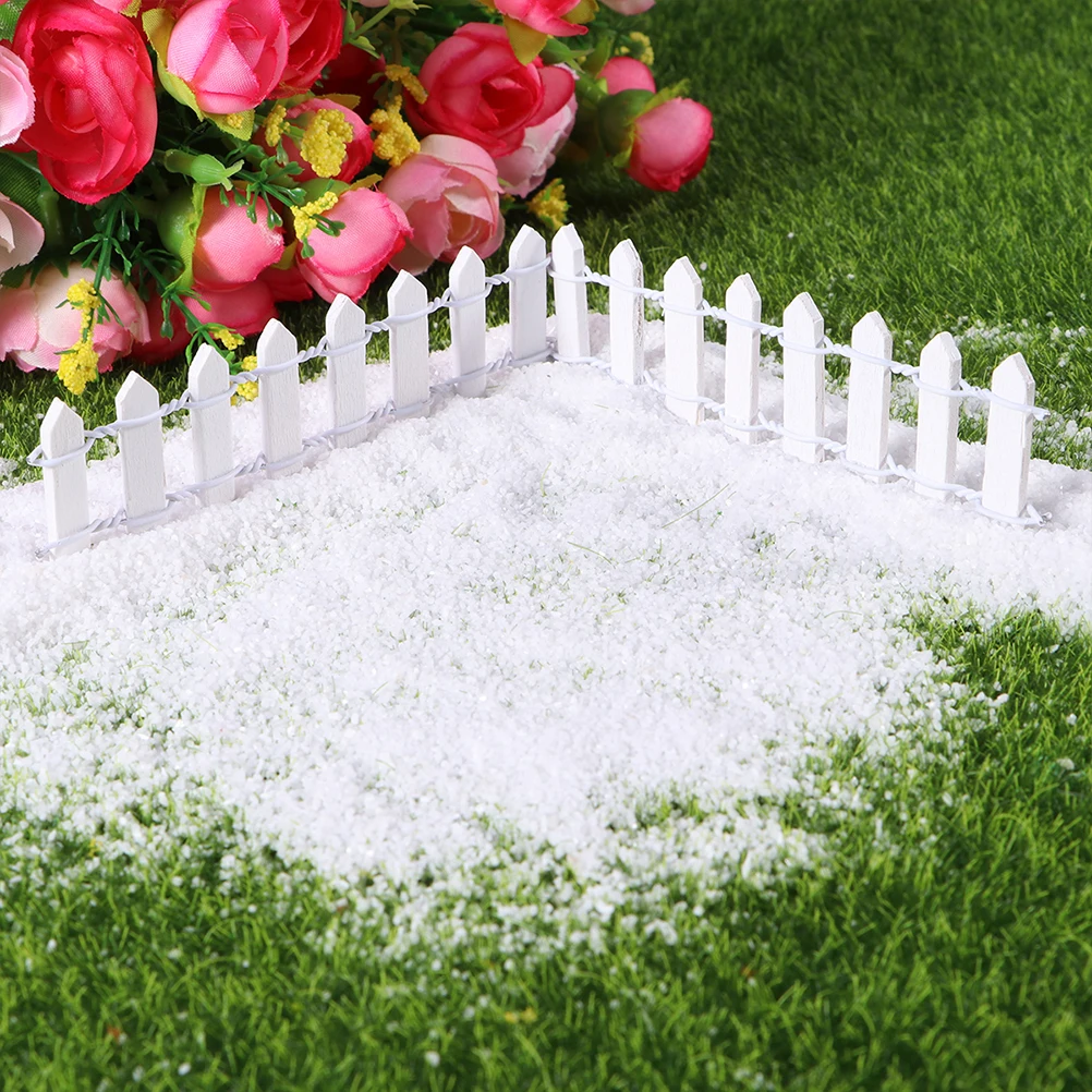 

Wooden Mini Fence Garden Courtyard Decoration Picket Fence Christmas Tree Accessory Micro Landscape DIY Bamboo Terrarium