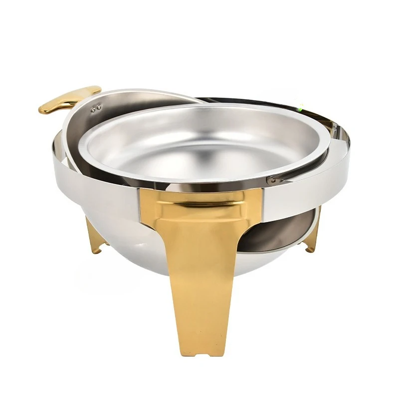 Stainless Steel Buffet Furnace Round Visual Flap Hotel Breakfast Insulation  Buffy Furnace Restaurant Heating