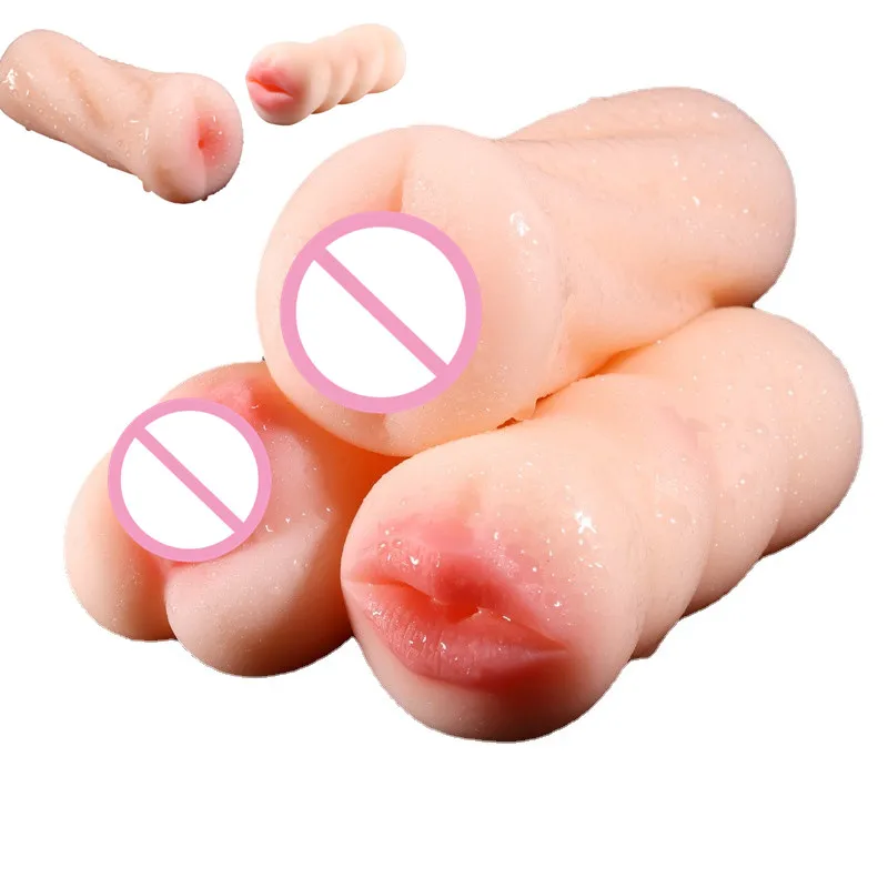 Male Vagina Mold Toy 4D Realistic Anal Oral Deep Throat Masturbator Silicone Artificial Sex Adult Products