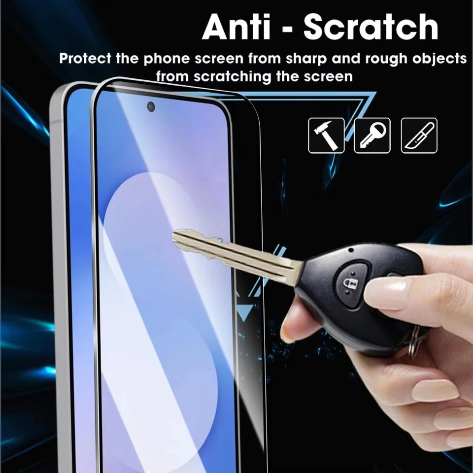 Protector de pantalla HD de fácil instalación para Samsung A57 A56 5G A55 A36 A35 A26 A17 A16 A15 A14 A13 A12 A71 A72 A73, vidrio sin polvo 4