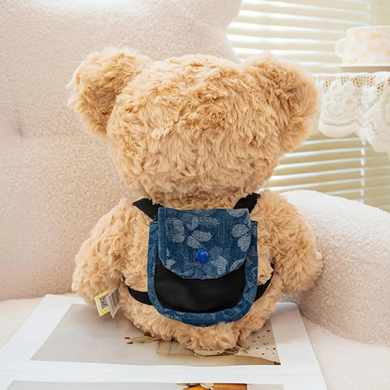 Oso de peluche con mochila, Animal relleno, juguete de peluche, peluche suave, alivio de la ansiedad, lindo muñeco de peluche, regalo para niños y adultos