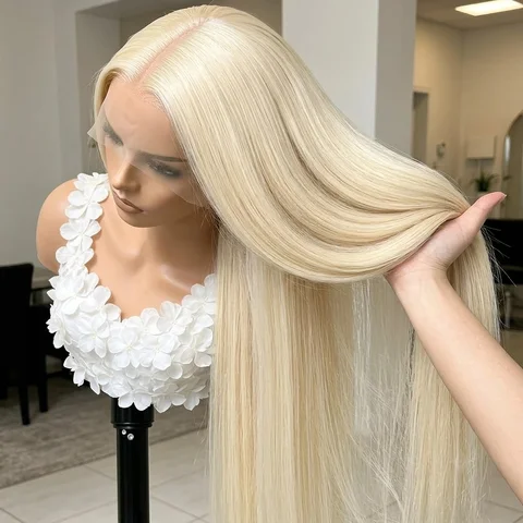 613 Honey Blonde Color 13x4 13x6 360 Transparent Lace Front Human Hair Wigs for Women Raw Brazilian Bone Straight Lace Frontal Wig