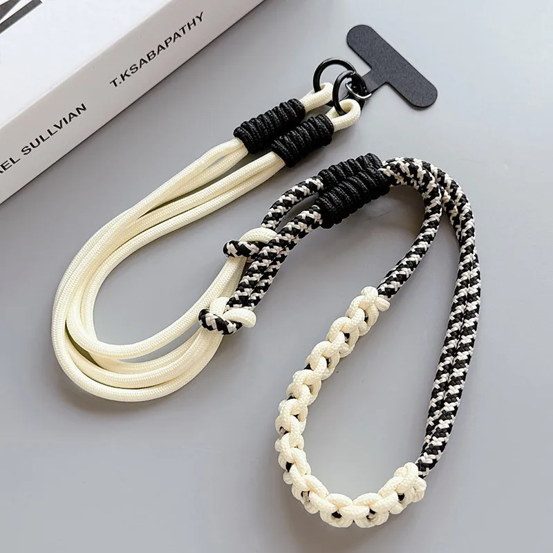 الهاتف المحمول حبل متعدد الوظائف شخصية المنسوجة البوليستر نمط طويل الهاتف المحمول معلقة Crossbody يمكن تعليقها يده الرقبة