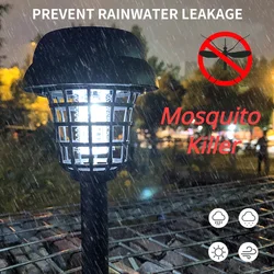 LED Solar Powered Killing Mosquitos Night Lamp, Anti Insect Repeller, Luz para exterior, Quintal, Uso de jardim, Ferramenta conveniente