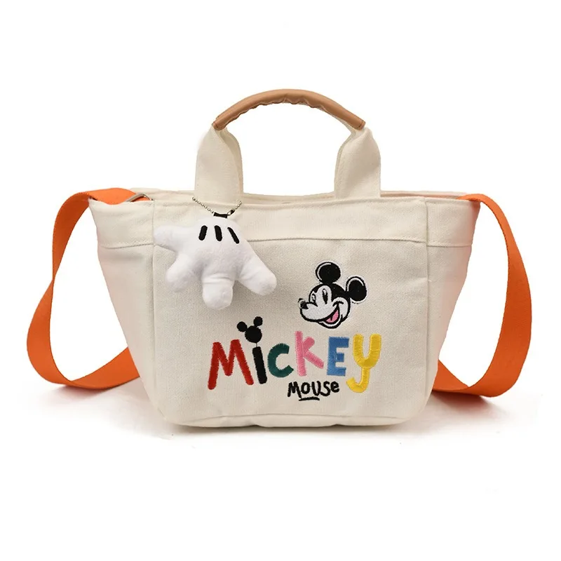 

Disney Mickey Mouse Shoulder Crossbody Bag Embroidered Canvas cute Durable High Quality Luxury for Daily Use Women Girls