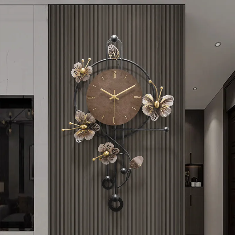

Design Vintage Wall Clocks Living Room Luxury Aesthetic Modern Clock Wall Chinese Style Simple Reloj De Pared Home Decoration