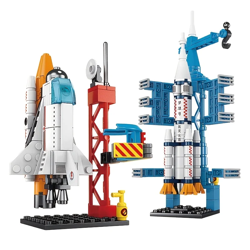 Aviation Spaceport Model Shuttle Space Rocket Launch Center Building Blocks Construction Spaceship KIDS Bricks Creative Toys