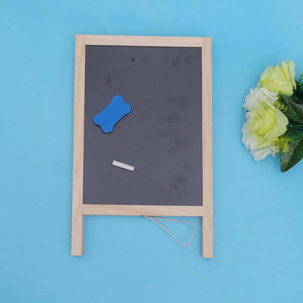 حامل سبورة خشبي مزدوج الجانب للرسائل السبورة لعداد الشريط أبيض وأسود عرض طاولة كتابة لافتات للأطفال #1
