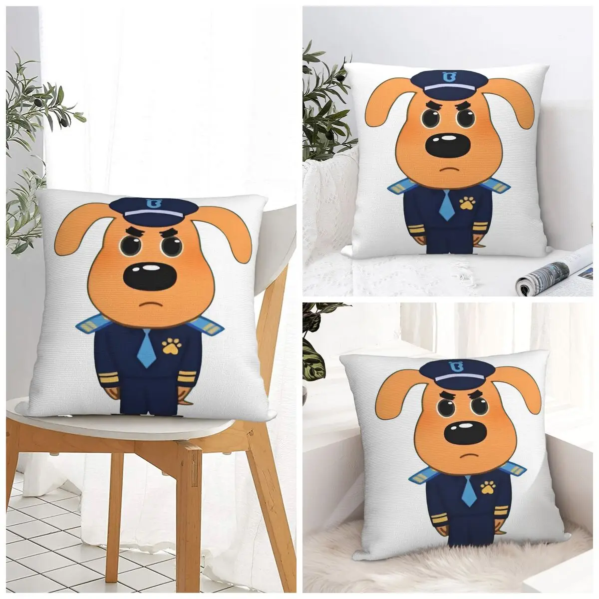 Sheriffs Labradors Pillow Cover Soft Pillow Case Cushion Cover Funny Design Pillowcases For Sofa Home Decorative