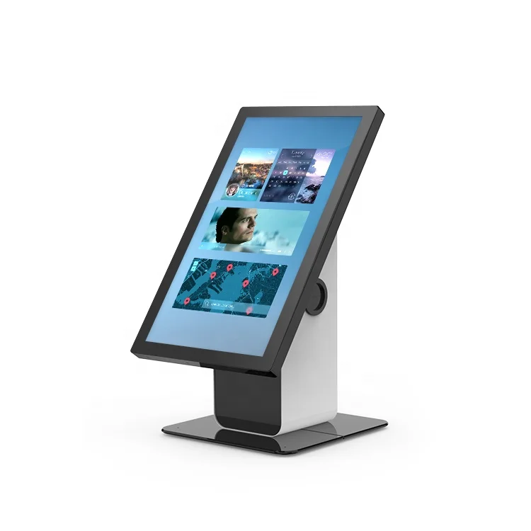 21.5 inch indoor interactive advertising player countertop touch screen information kiosk