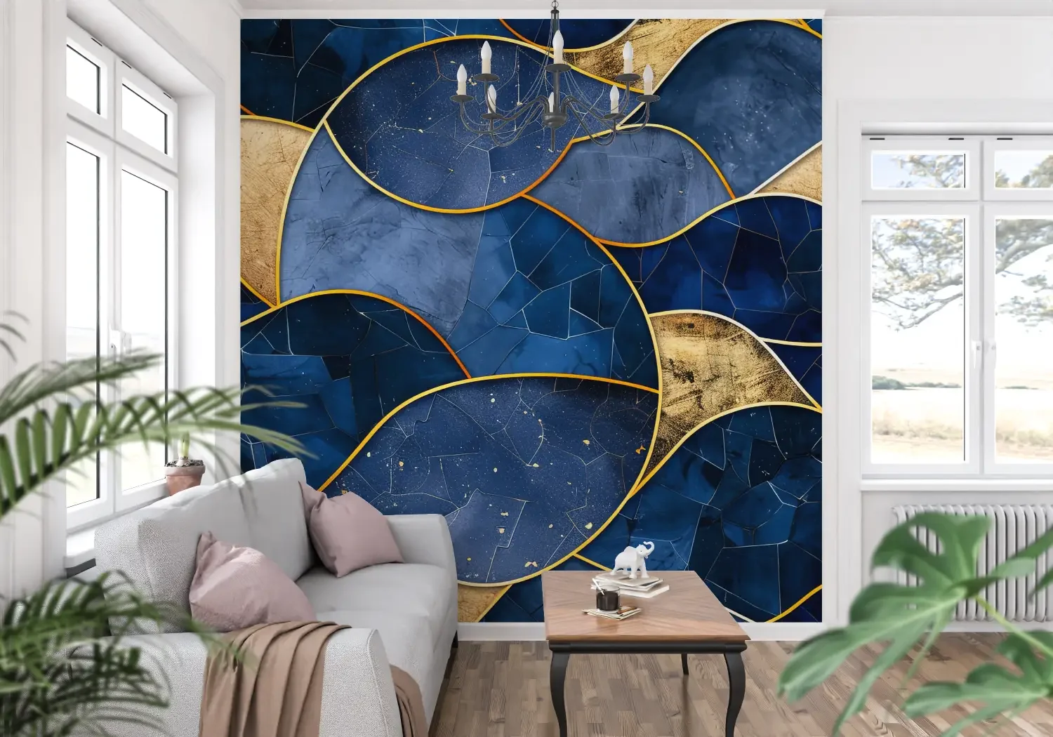 

Customized mural 3D three-dimensional geometric Golden lines wallpaper TV Bedroom Background Wall Decoration 3d wallpaper