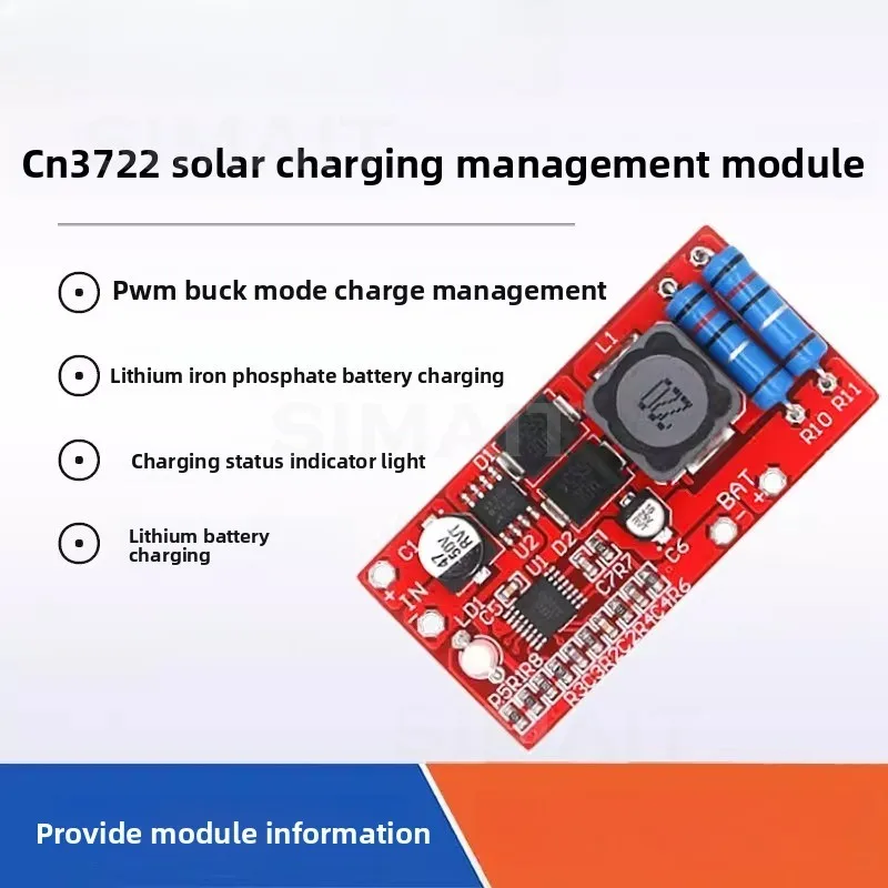 CN3722 Solar Charging Module | Single/Multi-Cell Li-ion/LiFePO4 Battery Charger | MPPT 5A PWM with Free Shipping