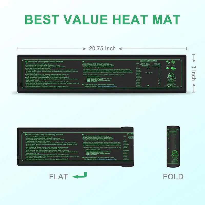 Seedling Heat Mat Waterproof Heating Pad Waterproof Durable Germination Station Heat Mat Warm Heating Pad For Indoor Home