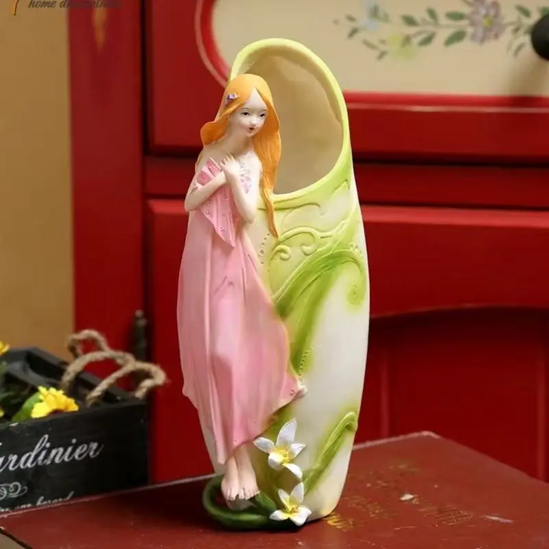 

Вазы для девочек-подростков, цветочные горшки, сад, открытый двор, дом, креативные декоративные маленькие украшения, изделия ручной работы из смолы, сад, Орман