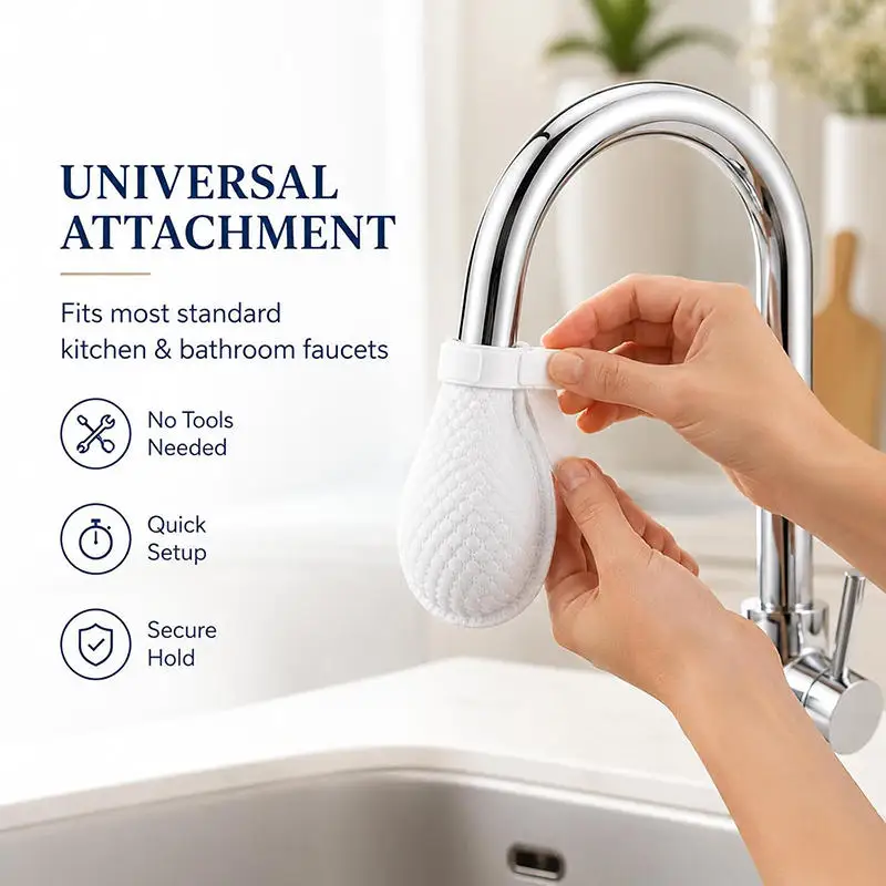 Disposable Faucet Water Filter Cotton Bag Thickened Splash-Proof Design for Removing Sediment Scale Kitchen Bathroom Tools