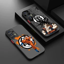 D-Dragon Ball Goku Phone Case For Samsung S23 S22 S21 S20 FE S10 S9 S8 Plus Ultra Pro 5G Frosted Translucent Matter Cover