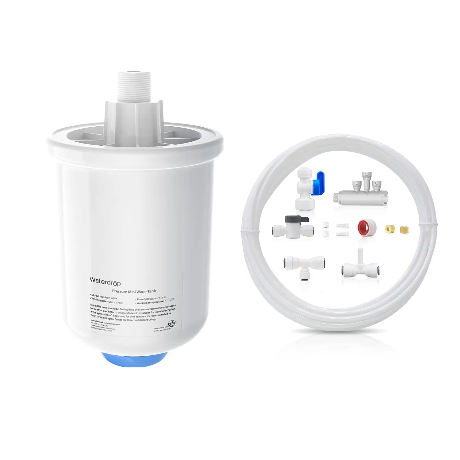 Waterdrop XT Small Water Pressure Tank, Fits 𝟑/𝟖