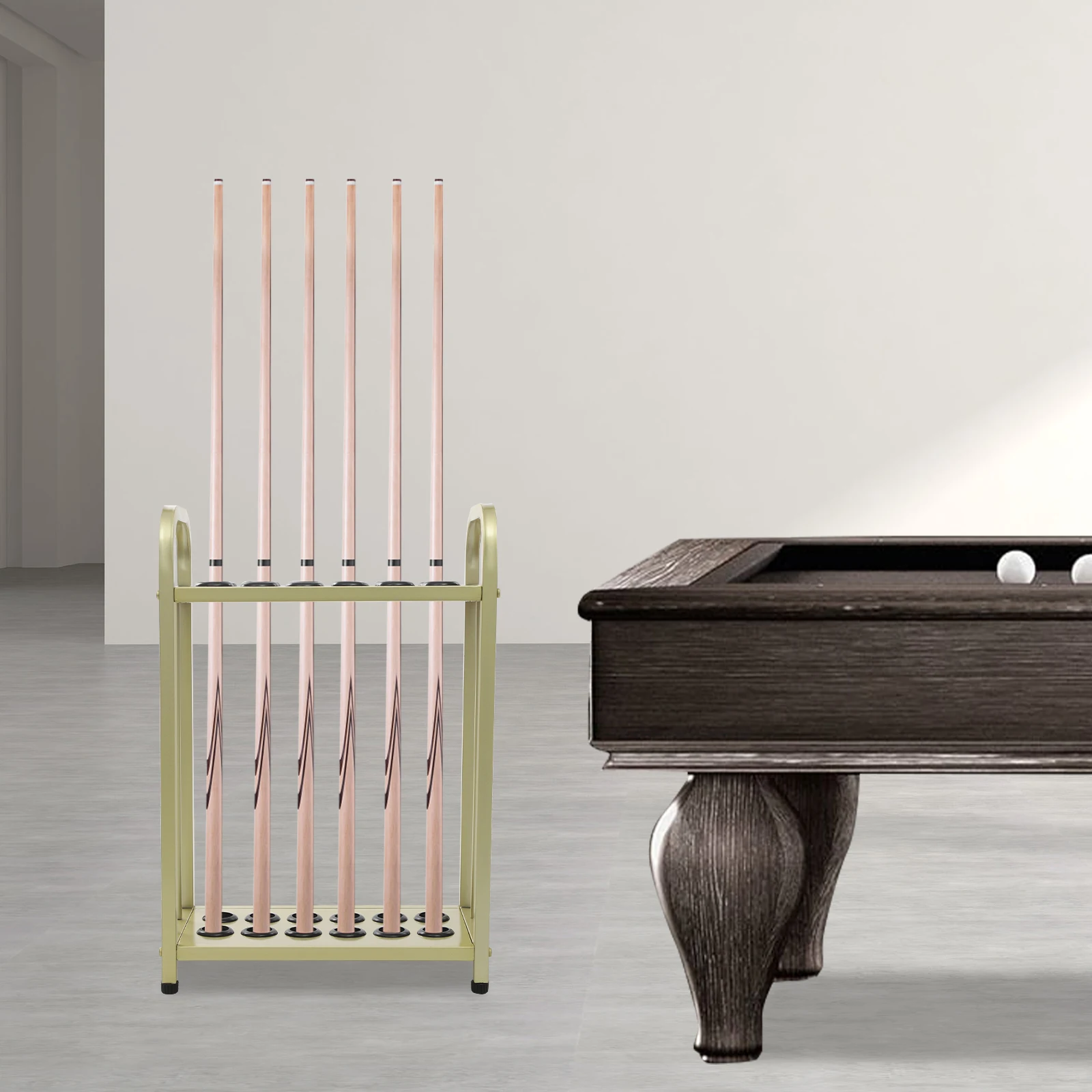 

12 Hole Table Cue Frame, Floor Standing Billiards Cue Frame for Families, Schools, Clubs, Billiards Rooms, Bars, Sports Venues