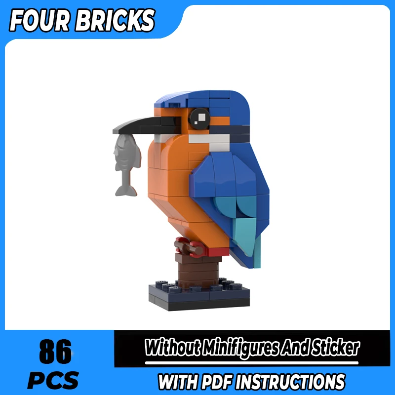 

Moc Building Blocks Simple kingfisher Technology Modular Bricks Model Gifts Christmas Toys DIY Sets Assembly