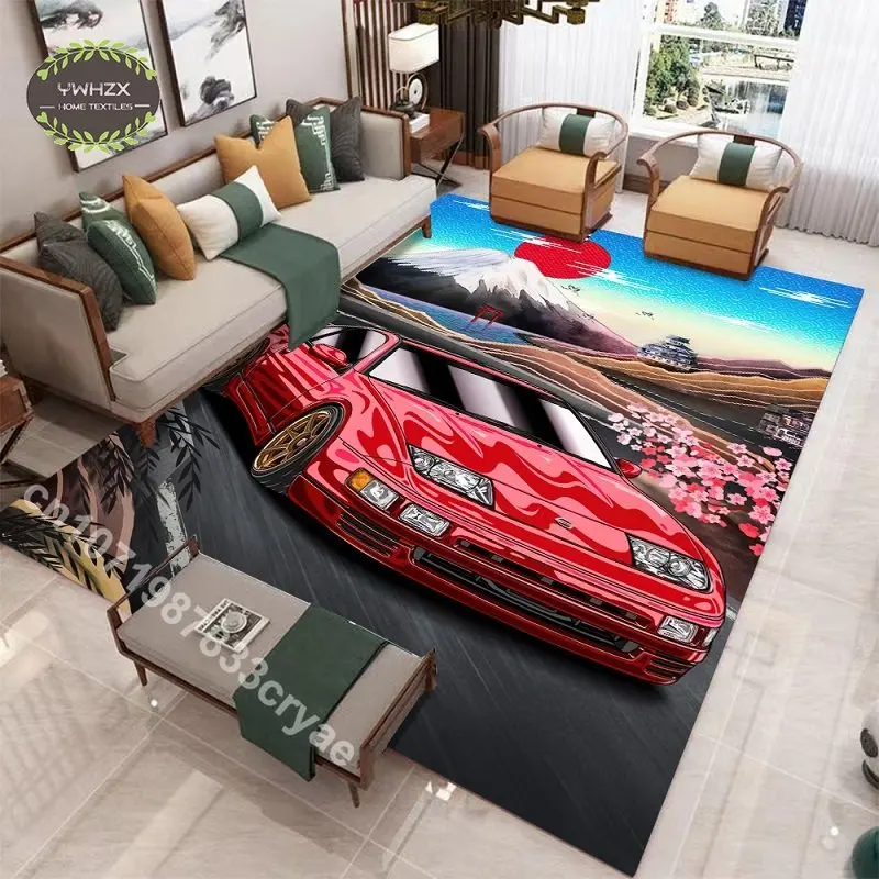 Japanese Car Carpet Living Room Decoration Light Luxury Bedroom Lounge Chair Large Rug Soft Home Bedside Bath Hallway Door Mat