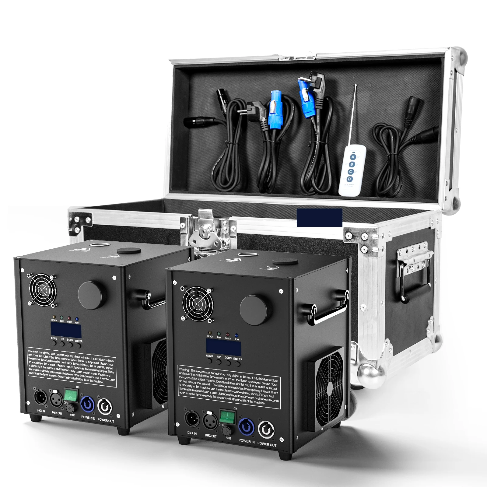 2Pcs With Flight Case 700W LED Cold Spark Machine for Stage Wedding Effect Equipment Dmx