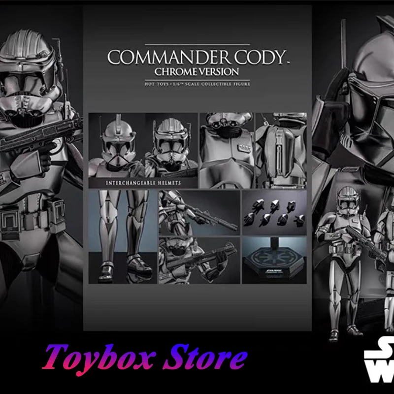 

HOTTOYS HT MMS734 1/6 Clone Commander Cody хромированная версия фигурка коллекция Звездные войны фильм нежная 12-дюймовая модель солдата подарки