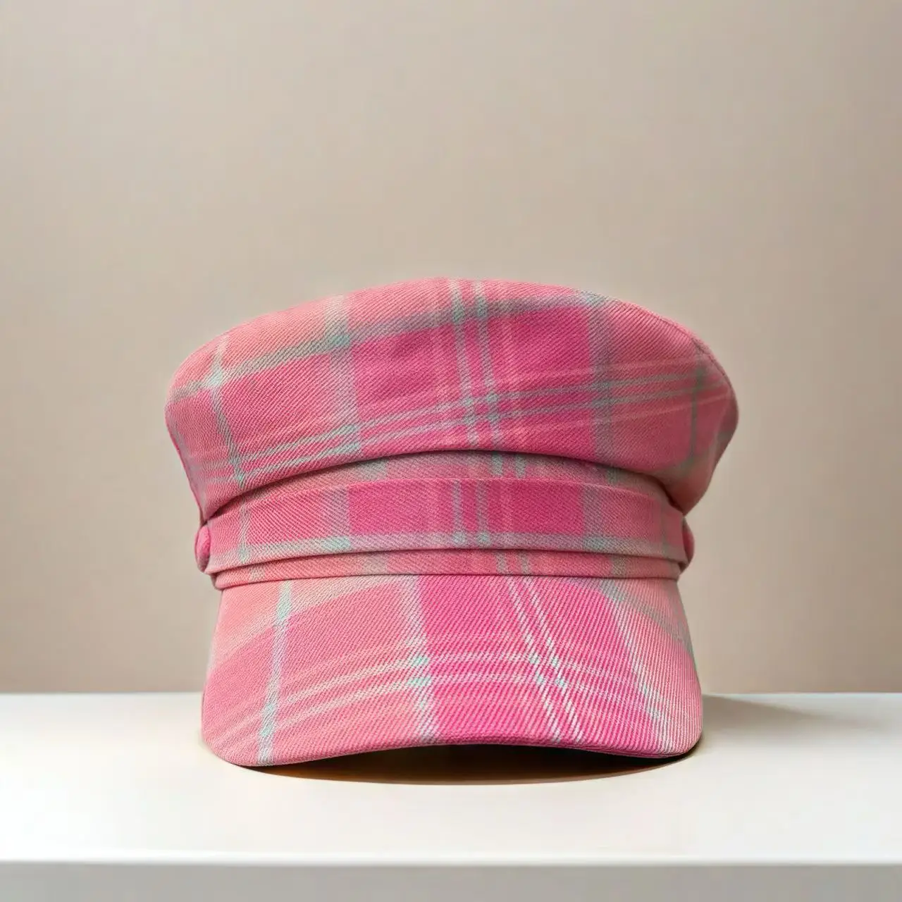 HongLuan  Checkered Pattern Beret & Newsboy Cap Woman, Rave Festivals Accessories & Party Hat Woman