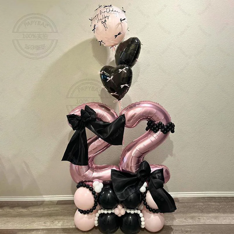 60Pcs Pink Black Th…